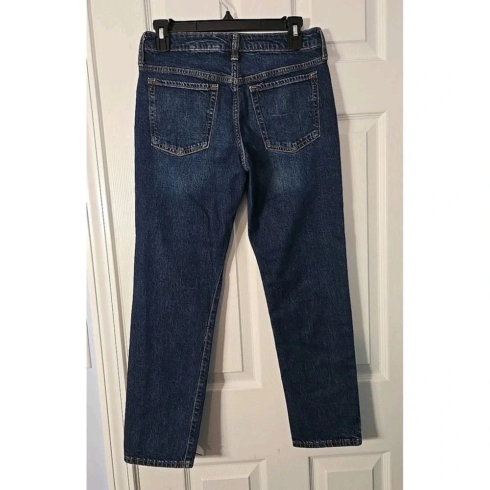 GAP Kids Girls‎ Girlfriend Jeans Distressed Stretch Blue Denim Pants Size 16